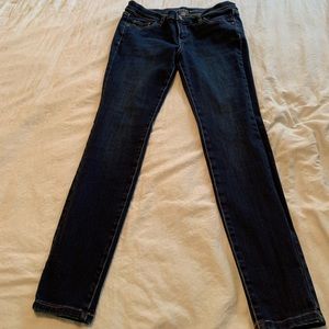 Dark blue denim jeggings